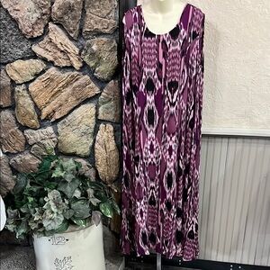Denim 24/7 Purple Scoop Neck Sundress